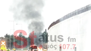 Θεσσαλονίκη: Φωτιά σε αυτοκίνητο στην περιφερειακή κοντά στα Κωνσταντινουπολίτικα