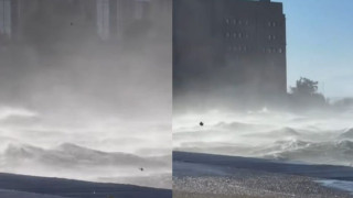 Θεσσαλονίκη: Θυελλώδεις άνεμοι «σαρώνουν» τον Θερμαϊκό-Εικόνες που κόβουν την ανάσα