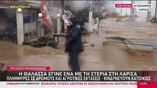 Λάρισα: Πλημμύρισε ο Αγιόκαμπος, «ποτάμια» περνούν μέσα από σπίτια