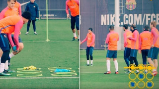 Η τρίλιζα ταχύτητας και σκέψης στην προπόνηση της Μπαρτσελόνα (vid)