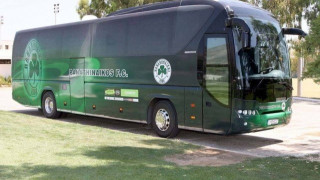 Χωρίς προβλήματα έφτασε στην Τούμπα η αποστολή του Παναθηναϊκού (vid)