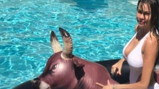 Η «καυτή» Σοφία Βεργκάρα τρώει τούμπα στην  πισίνα (pic&vid)