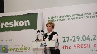 Η ΥΜΑΘ Μαρία Κόλλια-Τσαρουχά στα εγκαίνια της   Freskon