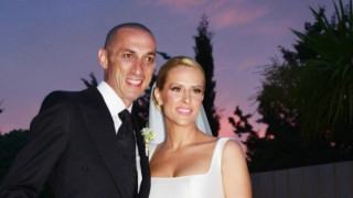 H αναμνηστική φωτογραφία του ζεύγους Βιεϊρίνια στο γάμο του Τσιρίλο