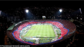 Το τεράστιο λάβαρο που κάλυψε ολόκληρο το γήπεδο της Ιντεπεντιέντε Μεντεγίν