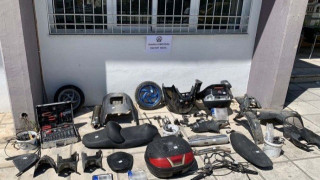 Θεσσαλονίκη: Έκλεβαν μηχανάκια και τα έκαναν ανταλλακτικά (ΦΩΤΟ)